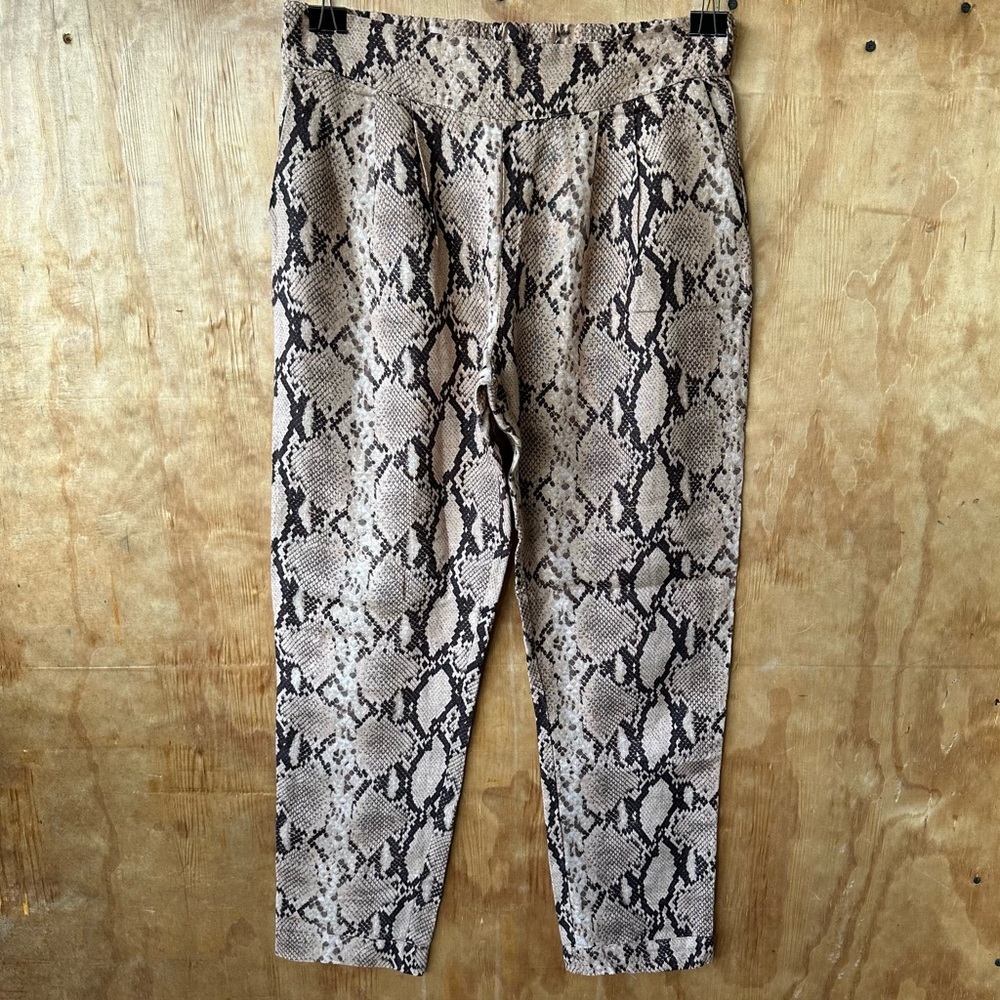 Enza Costa Snake Print Python Linen Pull On Light… - image 3